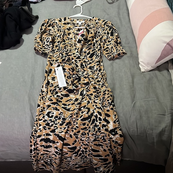 TopShop Printed Dress with Slit - Picture 7 of 8